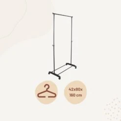 Orange85 Kledingrek Op Wieltjes Zwart Metaal Garderoberek 9 Orange85 Kledingrek Op Wieltjes Zwart Metaal Garderoberek -Opslag Meubelwinkel 1000068876 0112