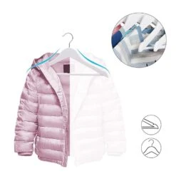 ACAZA Kinder Kledinghangers In Hout - Set Van 20 - 360° Draaibare Haak - Wit -Opslag Meubelwinkel 1000068936 0102