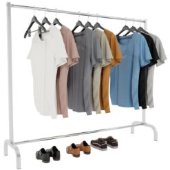 CLP Kledingrek Lara 120x150x38 Zilverkleurig -Opslag Meubelwinkel 1000069914 0101