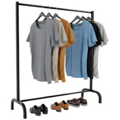 CLP Kledingrek Lara 120x120x38 Zwart 7 CLP Kledingrek Lara 120x120x38 Zwart -Opslag Meubelwinkel 1000069915 0101