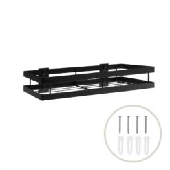 QUVIO Kruidenrek Keuken Metaal - Zwart - 40 Cm -Opslag Meubelwinkel 1000071748 0101