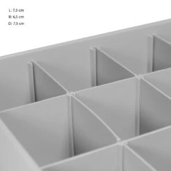 QUVIO Kast Organizer Kunststof - Grijs 9 QUVIO Kast Organizer Kunststof - Grijs -Opslag Meubelwinkel 1000071783 0103