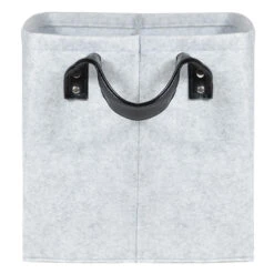QUVIO Opbergmand Vilt - Grijs -Opslag Meubelwinkel 1000071784 0103
