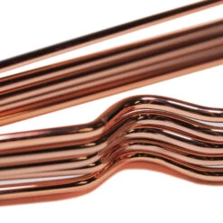 QUVIO Kledinghanger Set Van 5 - Metaal - Koperkleur -Opslag Meubelwinkel 1000071818 0102