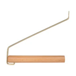 QUVIO Wandhaak Met Hout En Metaal - Goud + Lichthout 6 QUVIO Wandhaak Met Hout En Metaal - Goud + Lichthout -Opslag Meubelwinkel 1000071824 0101