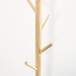 QUVIO Staande Kapstok Hout - Licht Bruin -Opslag Meubelwinkel 1000071832 0103