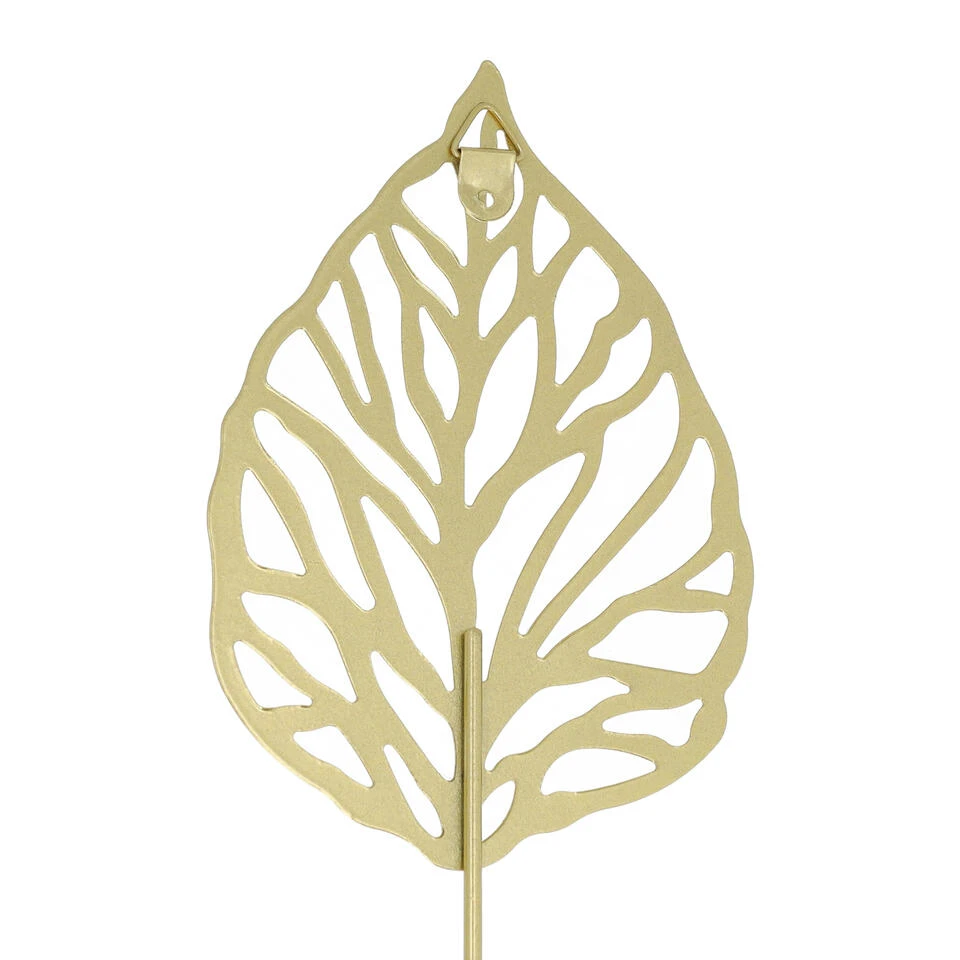 QUVIO Wandhaak Blad - Metaal - Goud 6 QUVIO Wandhaak Blad - Metaal - Goud - Afbeelding 4