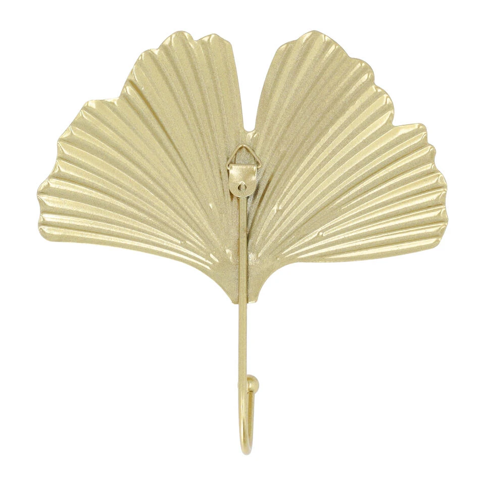 QUVIO Wandhaak Ginkgo Blad - Metaal - Goud 5 QUVIO Wandhaak Ginkgo Blad - Metaal - Goud - Afbeelding 4