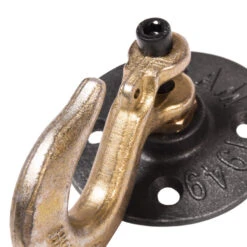 QUVIO Kledinghaak Industrieel Incl. Schroeven - Metaal - Grijs & Goud -Opslag Meubelwinkel 1000071839 0103