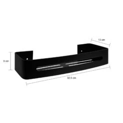 QUVIO Badkamer Plankje Aluminium - Zwart - 32,5 Cm 8 QUVIO Badkamer Plankje Aluminium - Zwart - 32,5 Cm -Opslag Meubelwinkel 1000071849 0102