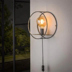 Industrieel Wandschap Dirk Rond 30 Cm 1-lichts 15x30x30 Cm Metaal 9 Industrieel Wandschap Dirk Rond 30 Cm 1-lichts 15x30x30 Cm Metaal -Opslag Meubelwinkel 1000072624 0103