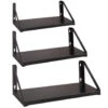 ACAZA Set Van 3 Wandplanken - 30, 35 En 40 Cm Lang - Zwart -Opslag Meubelwinkel 1000073990