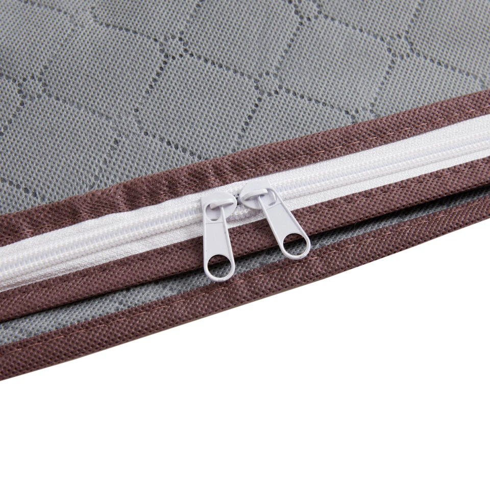 ACAZA Set Van 4 Opvouwbare Opbergtassen - Grijs 6 ACAZA Set Van 4 Opvouwbare Opbergtassen - Grijs - Afbeelding 4