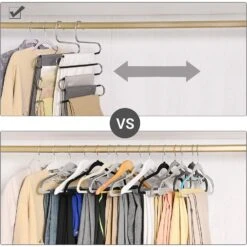 ACAZA Set Van 4 Broekenhangers - Voor 5 Broeken Per Stuk -Opslag Meubelwinkel 1000073998 0103