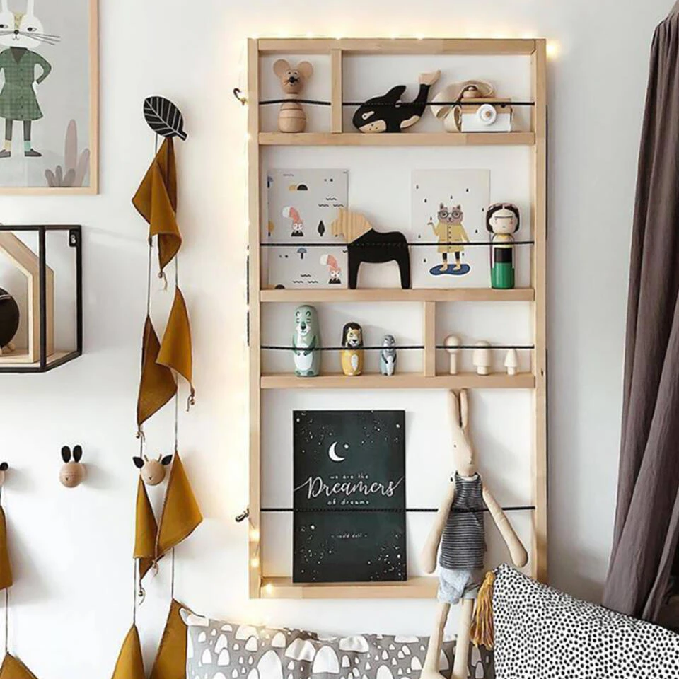 QUVIO Wandrek - 60 X 42 Cm - Hout 4 QUVIO Wandrek - 60 X 42 Cm - Hout - Afbeelding 2