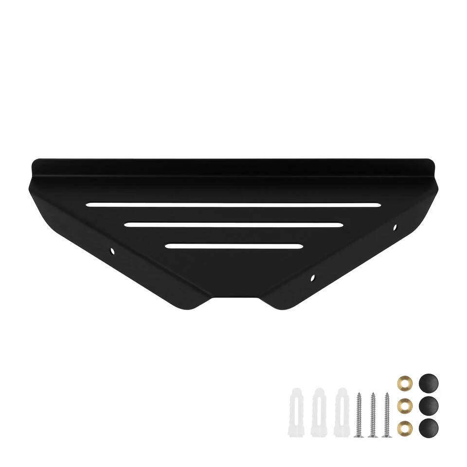 QUVIO Wandplank Hoek - Metaal - Zwart 4 QUVIO Wandplank Hoek - Metaal - Zwart - Afbeelding 2