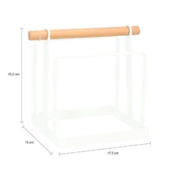 QUVIO Houder Voor Snijplanken - Metaal - Wit -Opslag Meubelwinkel 1000074682 0102