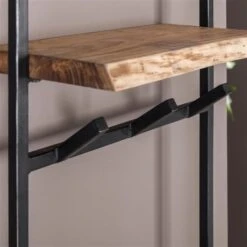 Industriële Kapstok Naomi Acaciahout Metaal - 30x51x80 Cm - Hout - Bruin -Opslag Meubelwinkel 1000074806 0102