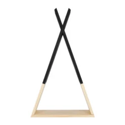 QUVIO Wandplank Driehoek -Hout - Zwart 8 QUVIO Wandplank Driehoek -Hout - Zwart -Opslag Meubelwinkel 1000074808 0102