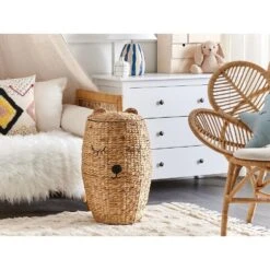 Beliani Mand SAMBUR - Natuurlijk Waterhyacinth -Opslag Meubelwinkel 1000074992 0101