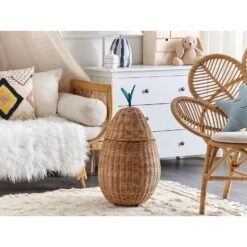 Beliani Mand VAGSOY - Natuurlijk Rotan -Opslag Meubelwinkel 1000074995 0101