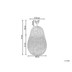 Beliani Mand VAGSOY - Natuurlijk Rotan -Opslag Meubelwinkel 1000074995 0102