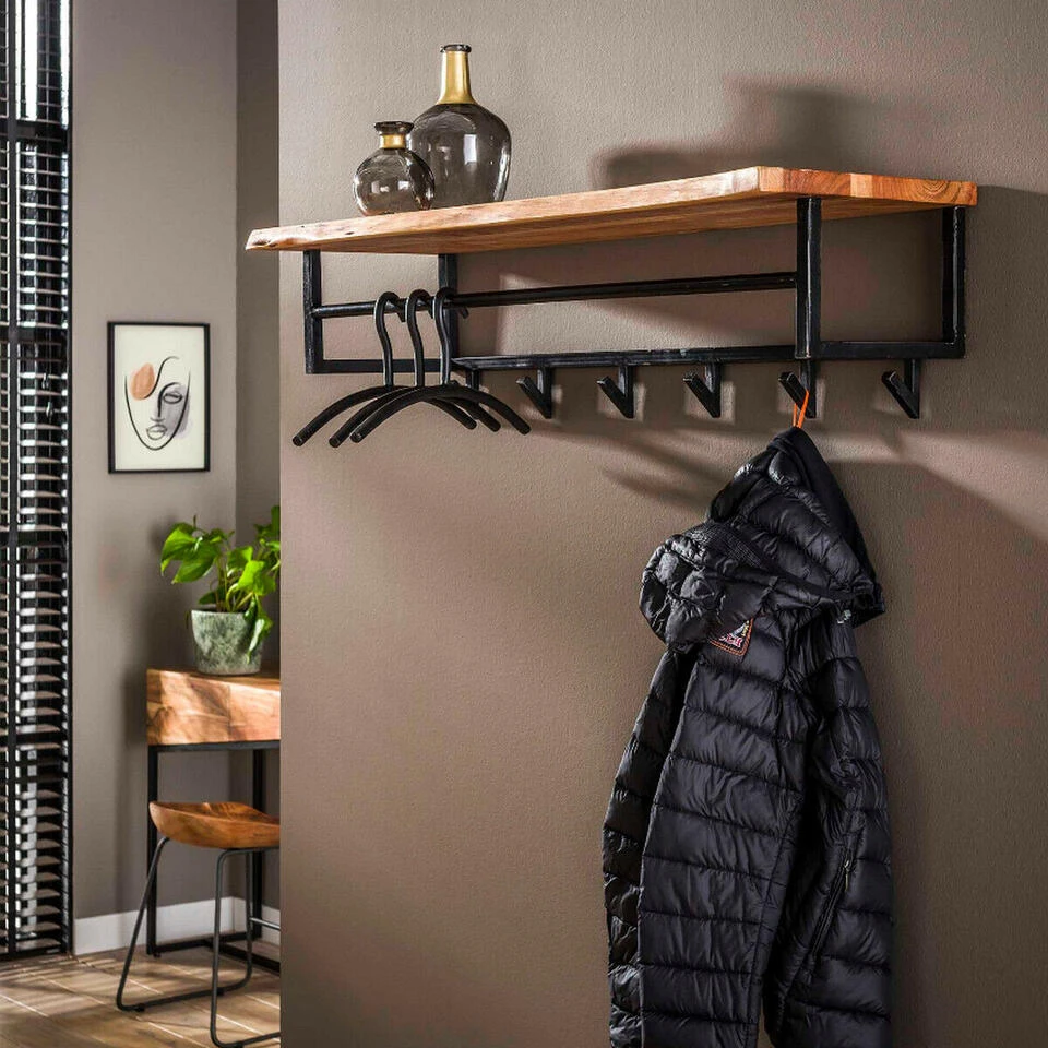 Carter Kapstok Met - Hout - Bruin 4 Carter Kapstok Met - Hout - Bruin - Afbeelding 2