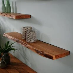 Wandplank Edwin 120cm - Hout - Bruin -Opslag Meubelwinkel 1000076611 0103