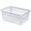 Whitefurze Opbergmand/kastmandje - Kunststof - Transparant - 45 X 31 X 18 Cm -Opslag Meubelwinkel 1000077078