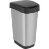 Rotho Twist Afvalbak - 25L - Zilver -Opslag Meubelwinkel 1000077100
