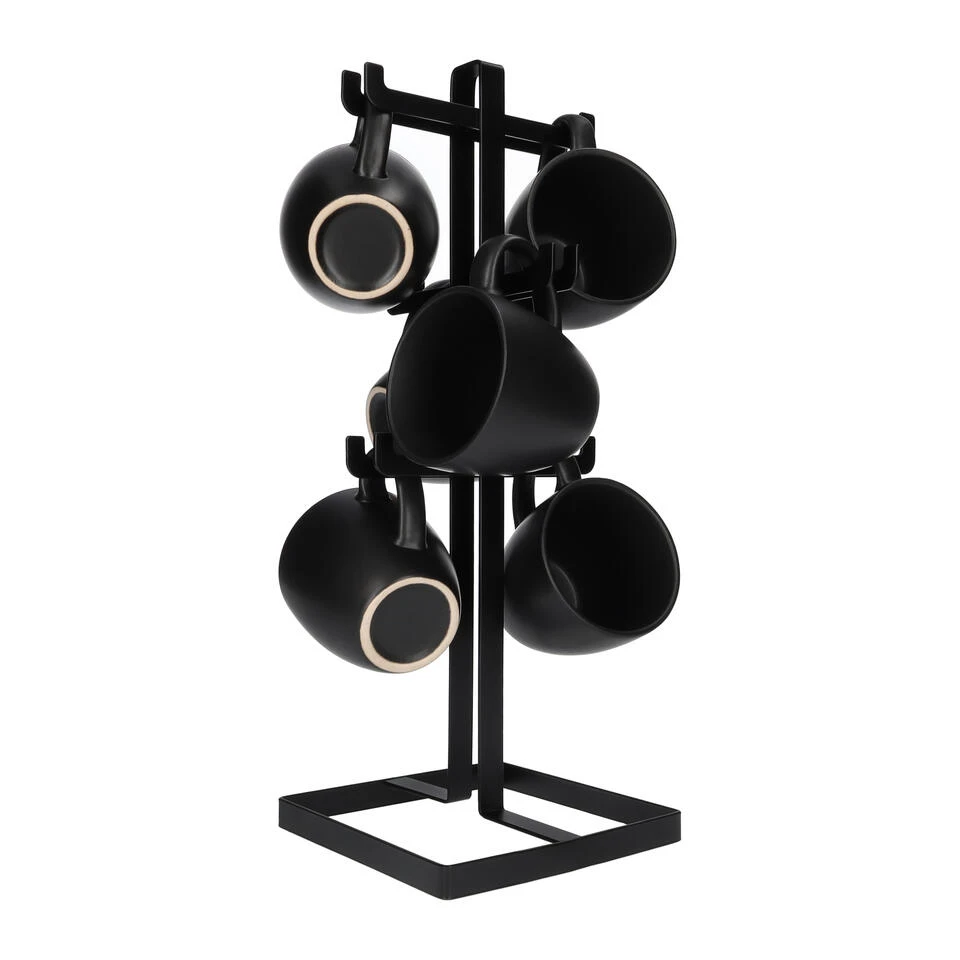 QUVIO Mokken Houder - Metaal - Zwart 4 QUVIO Mokken Houder - Metaal - Zwart - Afbeelding 2