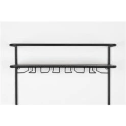 Giga Meubel Wijnrek Naturel - 60x18x100cm - Hout - Rek Guuji -Opslag Meubelwinkel 1000079122 0103