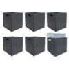 QUVIO Opbergbak Vilt Vierkant - Set Van 6 - Grijs -Opslag Meubelwinkel 1000079555