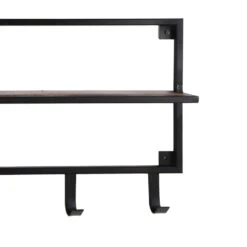 HSM Collection Kapstok Mango - 8.5 X36 Cm - Hout, Zwart -Opslag Meubelwinkel 1000081061 0102