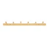 QUVIO Wandkapstok Met 6 Haken - Hout - Lichtbruin -Opslag Meubelwinkel 1000081847