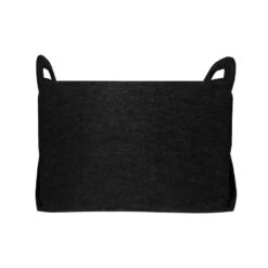 QUVIO Opbergmand / Organizer Vilt Rechthoek Groot - Gemêleerd Zwart - Set Van 2 -Opslag Meubelwinkel 1000083564 0102