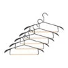 QUVIO Kledinghanger - Set Van 5 - Zwart En Hout -Opslag Meubelwinkel 1000083567
