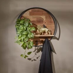 Industrieel Rond Wandrek Acaciahout Mill Ø60 Cm - 15x60x60 Cm - Hout - Bruin 7 Industrieel Rond Wandrek Acaciahout Mill Ø60 Cm - 15x60x60 Cm - Hout - Bruin -Opslag Meubelwinkel 1000084471 0101