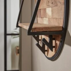 Industrieel Rond Wandrek Acaciahout Mill Ø60 Cm - 15x60x60 Cm - Hout - Bruin 8 Industrieel Rond Wandrek Acaciahout Mill Ø60 Cm - 15x60x60 Cm - Hout - Bruin -Opslag Meubelwinkel 1000084471 0102