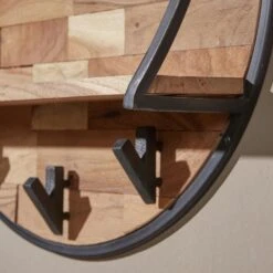 Industrieel Rond Wandrek Acaciahout Mill Ø60 Cm - 15x60x60 Cm - Hout - Bruin 9 Industrieel Rond Wandrek Acaciahout Mill Ø60 Cm - 15x60x60 Cm - Hout - Bruin -Opslag Meubelwinkel 1000084471 0103