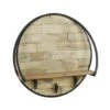Industrieel Rond Wandrek Acaciahout Mill Ø60 Cm - 15x60x60 Cm - Hout - Bruin -Opslag Meubelwinkel 1000084471