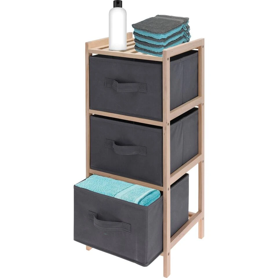 H&S Collection Ambiance - Opbergkast Met 3 Opbergboxen - 65 X 27.5 Cm 6 H&S Collection Ambiance - Opbergkast Met 3 Opbergboxen - 65 X 27.5 Cm - Afbeelding 4