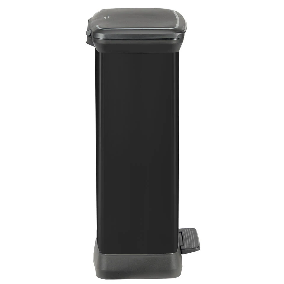 Curver Decobin Prullenbak- 50L - 39x29x72 Cm - Zwart 4 Curver Decobin Prullenbak- 50L - 39x29x72 Cm - Zwart - Afbeelding 2