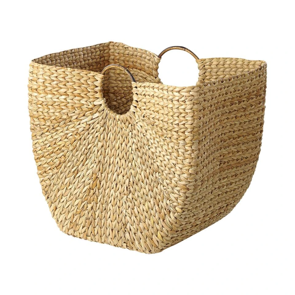 Beliani Mand WASHUK - Natuurlijk Waterhyacinth 5 Beliani Mand WASHUK - Natuurlijk Waterhyacinth - Afbeelding 3