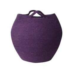 Beliani Mand PANJGUR - Paars Katoen -Opslag Meubelwinkel 1000086718 0103