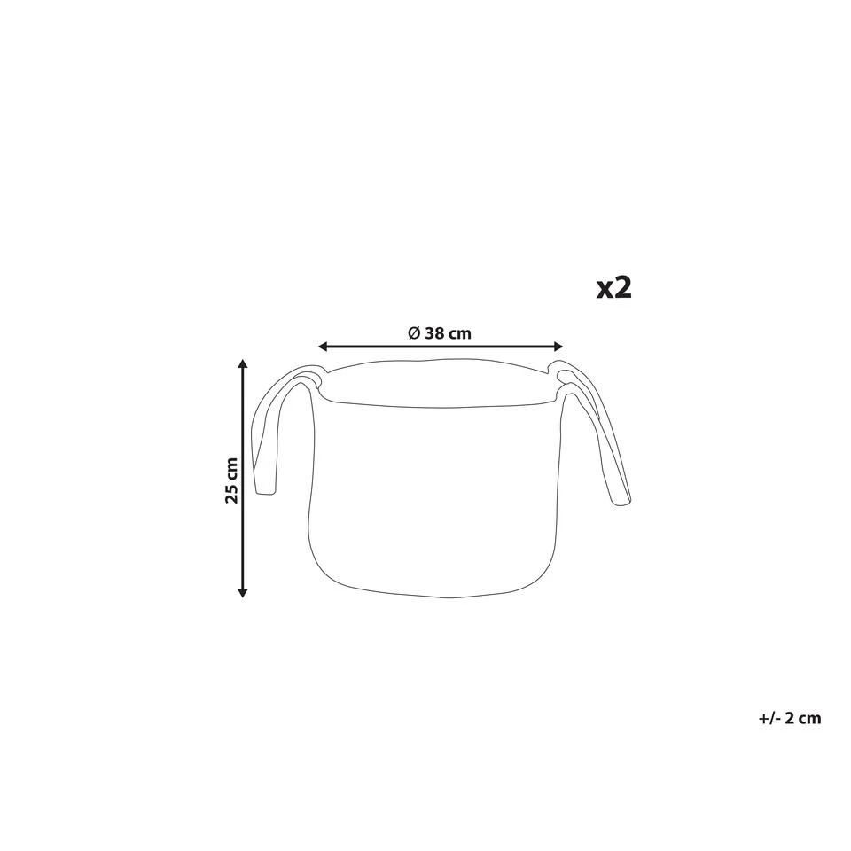 Beliani Mand KORNAK - Natuurlijk Jute 4 Beliani Mand KORNAK - Natuurlijk Jute - Afbeelding 2