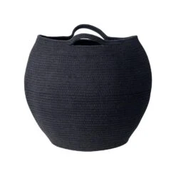 Beliani Mand PANJGUR - Zwart Katoen -Opslag Meubelwinkel 1000086728 0103