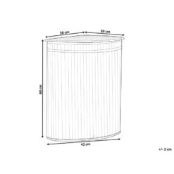 Beliani Mand BADULLA - Wit Bamboehout -Opslag Meubelwinkel 1000087125 0102