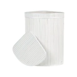 Beliani Mand BADULLA - Wit Bamboehout -Opslag Meubelwinkel 1000087125 0104