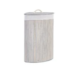 Beliani Mand MATARA - Grijs Bamboehout 8 Beliani Mand MATARA - Grijs Bamboehout -Opslag Meubelwinkel 1000087127 0103